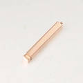 Ciondolo rettangolare in acciaio al titanio oro rosa con finitura lucida e piccolo anello - Oro Rosa