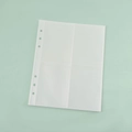 Translucent 6-hole binder refill with 4-pocket layout for photo card collection - A5 Transparent 4-Grid (10 Sheets)