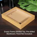 DIY licht houten schaduwbox frame met gleuf boven en gat achter, paneel niet inbegrepen - Leeg Frame (Geen Paneel/Licht) / A5 14,8x21cm