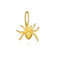 Minimalist gold spider pendant accessory in s925 sterling silver with a polished finish - 925 Silver / 18K Gold-Spider