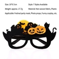 Lunettes de fête Halloween avec citrouille et chat noir en feutre, 19x9,7 cm - Lunettes d'Halloween en feutre-Style E