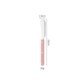 Cuchillo de mantequilla de acero inoxidable con mango rosa de plástico ABS y remaches - Rosa