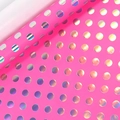 Fluorescent pink gift wrapping paper with holographic laser polka dots in roll form - Polka Dot Fluorescence Pink / 0.43x3M/Roll