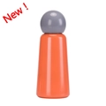 Gourde isotherme 350ml en acier inoxydable orange avec bouchon rond gris créatif - Gris & Orange