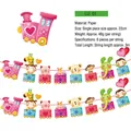 Detailed view of paper animal train banner with 22cm pieces for children parties - Cartoon Animal Train (LU 01)