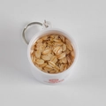 Realistic 3D cereal porridge bowl keychain with red Chinese text and white plastic base - Large / Oatmeal Porridge Keychain