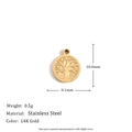 Mini Tree of Life Round Disc Pendant - Gold