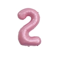 Pink number 2 foil balloon with metallic gradient finish for birthday party decoration - Number 2 / Pink