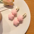 Pink y2k dopamine star hair clips set for women and girls in glossy resin finish - Chubby Pink Stars (Set of 2)