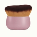 Flacher rosa Foundation-Pinsel mit dichten synthetischen Borsten und Farbverlauf - Rosa