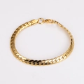 Minimalistische goldene Panzerkette für Herren mit robustem Karabinerverschluss Design - 7.5mm*21cm / Gold