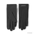 Windproof black thermal gloves for women featuring touch screen fingertips and zipper pocket - DY36 Series-Zipper Flip Finger Touchscreen / Matte Black