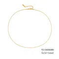 Elegant gold-plated stainless steel snake chain necklace with lobster clasp - 1mm Gold 35+3cm