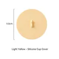 Coperchio in silicone giallo tenue da 9,8 cm, resistente al calore e antipolvere - Coperchio per tazza / Diametro 9,8 cm / Giallo Uovo