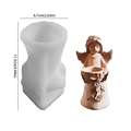 Angel girl with wings silicone mold for DIY resin flowerpot and plaster sculpture - NO.1 Wing Angel Candle Holder