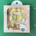 Detail der rosa Geschenkbox mit gelben und rosa Haarklammern mit Glitzersternen - 29#: Gelbe Sonne Set