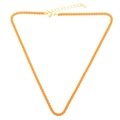 Böhmische Halskette in mattem Orange mit goldenem Verschluss und Verlängerungskette - Orange