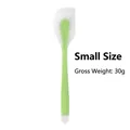 Small light green silicone spatula with translucent edge and 30g gross weight - Semi-Transparent Small Spatula / Green