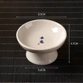 Ash glaze ceramic fruit tray with Pingan calligraphy, 8.5cm diameter Chinese tea plate - Plant Ash Tray-Safe (Ping'an)