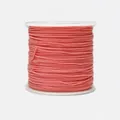 Macro view of 0.8mm coral pink braided cord roll for DIY jewelry making and knotting - Color 182 Khaki