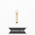 Universal detachable gold column zipper puller replacement for luggage and jackets - Cylindrical Shape - Gold