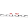 6mm silver stainless steel link chain with 1.2mm thickness for DIY jewelry making - Square Wire Chain 1.2x6mm / Steel