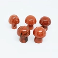 Five-piece set of red jasper mushroom stones with smooth polished natural finish - Red Jasper