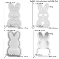Detailed dimensions of rabbit hollow atmosphere lamp silicone molds with weight specs - Rabbit Hollow Lamp Style 02 Set