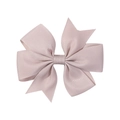 Handmade dusty rose grosgrain ribbon bow hair clip with ribbed texture for girls - Lotus root pink
