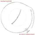 Macro detail of VL482 silver snake chain necklace with 2.0mm width and lobster clasp - VL482 Silver Necklace