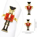 Nutcracker soldier napkin ring in gold and enamel with size and weight details - Nutcracker Style 65