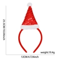 Christmas headband with red sequined hat and white faux fur trim on 25.5cm frame - Red Hat Headband