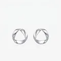 Minimalist S925 sterling silver wave stud earrings with polished mirror finish for women - S925 Sterling Silver Style