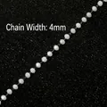 Cadena de cuentas facetadas blancas de 4mm con alambre de acero inoxidable para joyería DIY - 4mm / 1# Blanco Cadena Por Metro