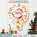 3D Santa Claus crystal wall sticker with wreath and golden bow for Christmas decor - SJ020 Peace Sign