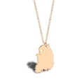 Minimalist South Korea map pendant necklace in rose gold finish with heart detail - South Korea Seoul - Rose Gold