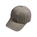 Detailed macro view of vintage washed cotton baseball cap with reinforced stitching and eyelets - Khaki (Adult)