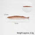 Realistic fish pendant model 9cm length and 6.5g weight for creative keychain decoration - Slim Salted Fish (Model)