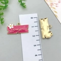 Pink and gold cowgirl boot charm with white flower detail for DIY jewelry making - 1Pc Cowgirl Sign (Pink)