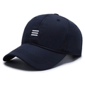 Dunkelblaue schnelltrocknende Baseballkappe mit Wabenstruktur und weißen Streifen - Verstellbar / Marineblau