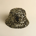 Bob à paillettes dorées élégant avec bord pliable pour femme idéal pour fêtes et style - M (56-58cm) / Série Or
