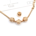 Rose gold snake chain bracelet with textured heart charms and matching beads - 1Pc Heart Shape Bead 9x10mm Hole 4mm