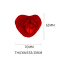 Rote herzförmige Plüsch-Puderquaste mit Satinschleife, Größe 70mm x 65mm x 30mm - 1 STÜCK Blank / Herzförmig / Rot