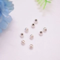 Cuentas de calabaza plateadas de cobre chapado en oro de 14K para joyería DIY - 3mm / Plateado (Retención de Color)