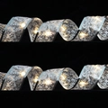 Silver LED ribbon fairy lights with black star and moon patterns for Christmas decor - Silver Moon And Five-pointed Star Warm Light (5cm) / 1m