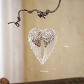 Hanging transparent acrylic heart angel wings with gold glitter for Christmas decor - Angel Wings WL2022-66 (15cm)