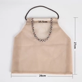 Beige Wand-Hängetasche aus Mesh für Ingwer und Knoblauch, Variante in 26x27cm Größe - Mittlere Hängetasche (26*27cm) / Beige