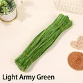 Light army green macaron chenille stems for DIY crafts with soft fuzzy texture - Approx 100Pcs (High Density) / Light Army Green