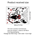 Detailed size chart for Halloween stickers with bat and spider web blood splatter designs - CTX4016 (Bat Monster Blood/30*40cm)