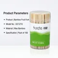 Eco-friendly disposable bamboo fruit forks set with 100 heart-shaped picks in a clear jar - Bamboo Fruit Fork (GC1210) / 10cm/100pcs